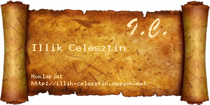 Illik Celesztin névjegykártya